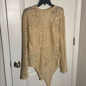 F21 Cream Knit Body Suit! (Never worn!)